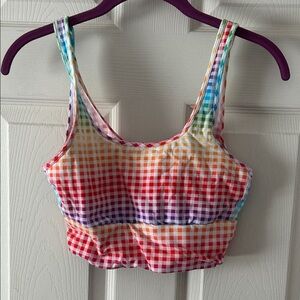 TomboyX Rainbow Gingham Crop Top